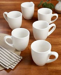Tabletops Gallery Embossed Mugs, Set of 6, Service For 6