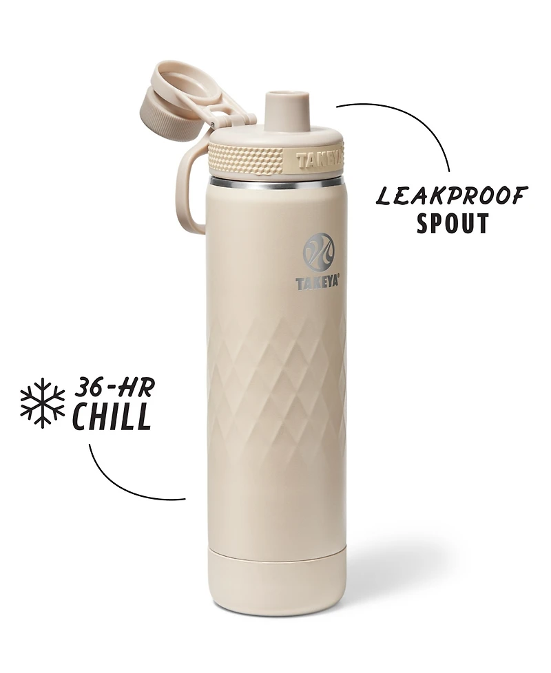 Takeya Sport oz. Triple-Insulated Water Bottle with Spout Lid