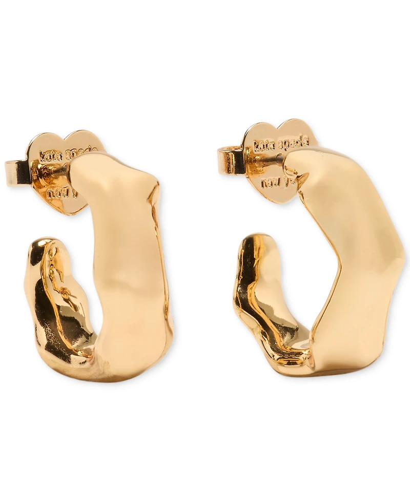 kate spade new york Gold-Tone Huggies Hoops Earrings