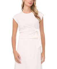 Vince Camuto Women's Drop Shoulder Tank With Front Knot Top