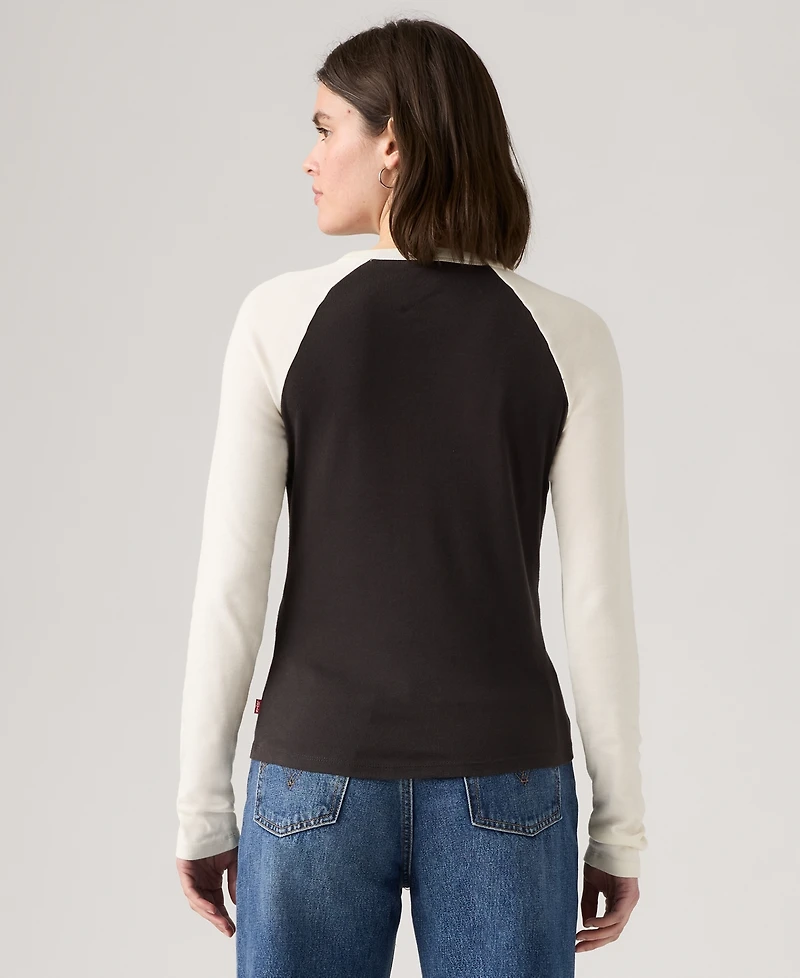 Levi's Women's Graphic Essential Raglan Long Sleeve Top