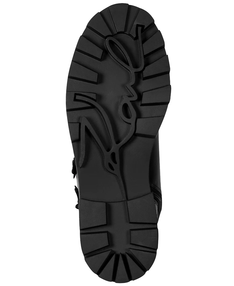 Karl Lagerfeld Paris Women's Mela Fleur Combat Booties