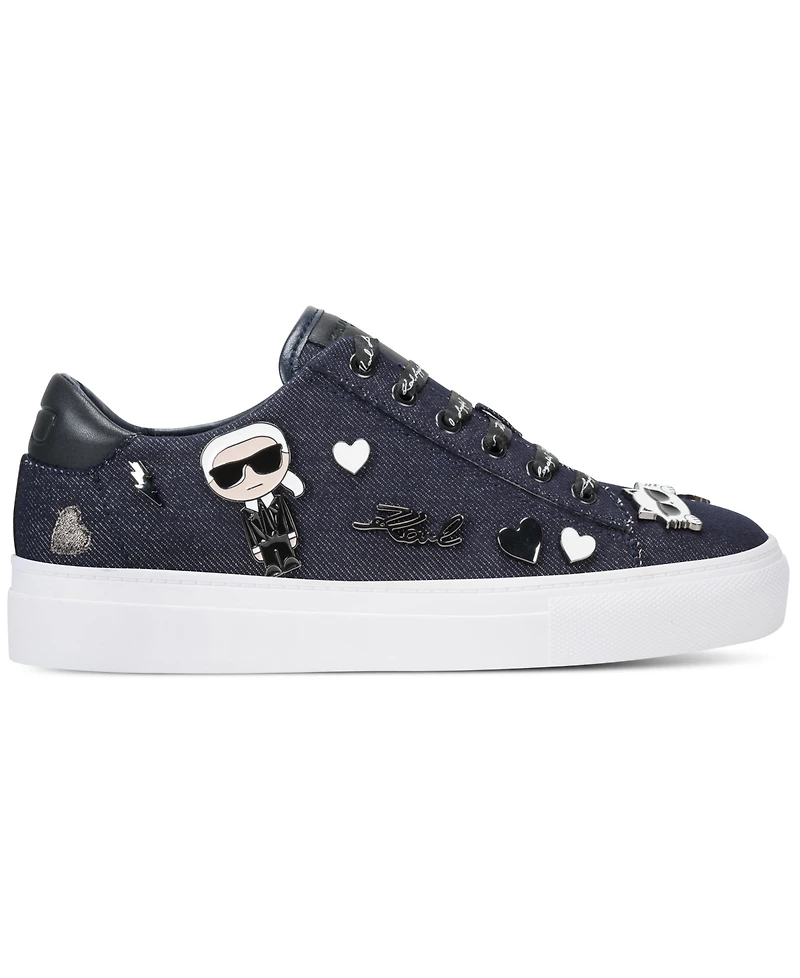 Karl Lagerfeld Paris Women's Cate Pins Lace-Up Sneakers