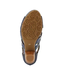 L Artiste Women s Icon Laser-Cut Leather Bootie with Ombre Edge and Zipper Closure