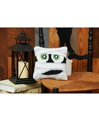 C&F Home Mummy Face Small Accent Pillow 8" x 8" Fall Halloween Home Decor