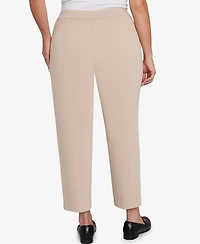 Alfred Dunner Plus Size Saratoga Springs Side Seam Pocket Average Length Twill Pants