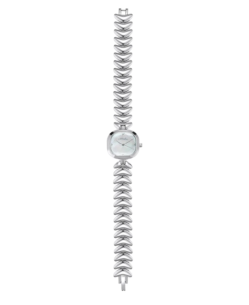 Ettika Metal Moderna Silver Plated Bracelet Watch, 80mm