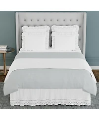 Fresh Ideas Ruffled Eyelet 14" Drop Bedskirt, King