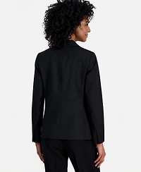 Anne Klein Single-Button Notched-Lapel Blazer
