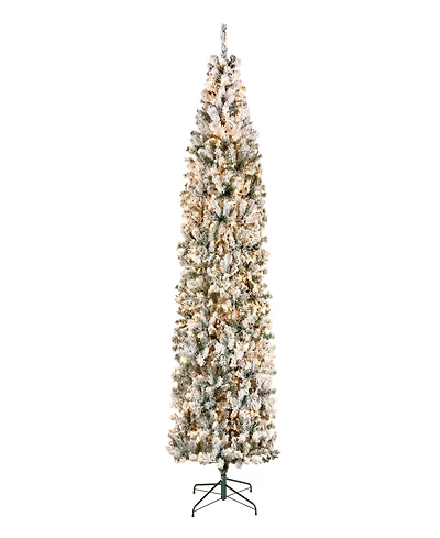 National Tree Company First Traditions Acacia Flocked Tree 9 ft