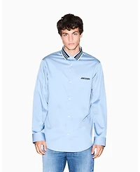 A|X Armani Exchange Men's Long Sleeve with Collar Tipping Woven Dress Shirt