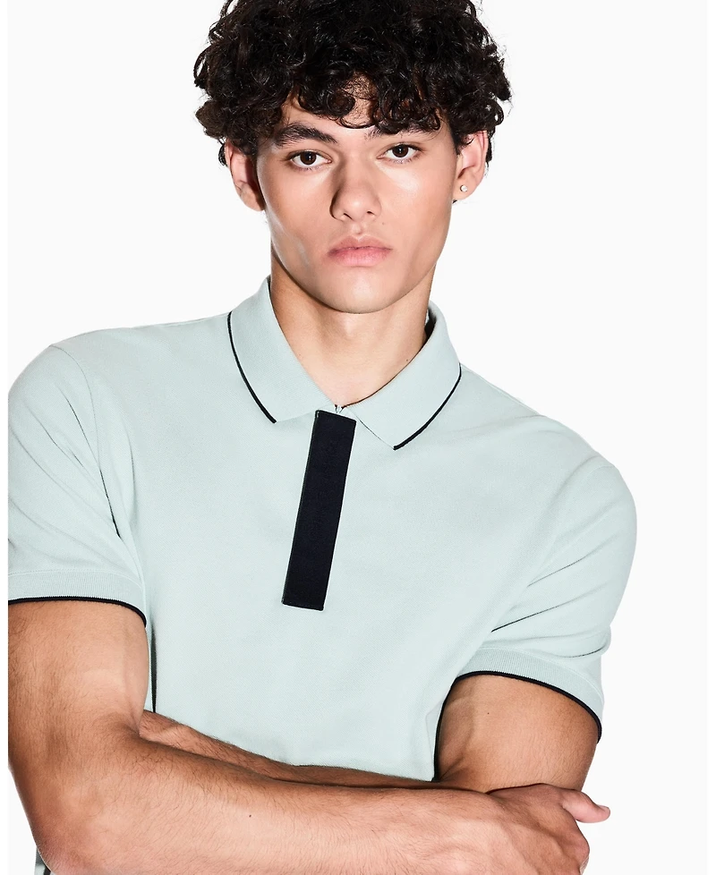 A|X Armani Exchange Men's Grosgrain Logo Polo Shirt