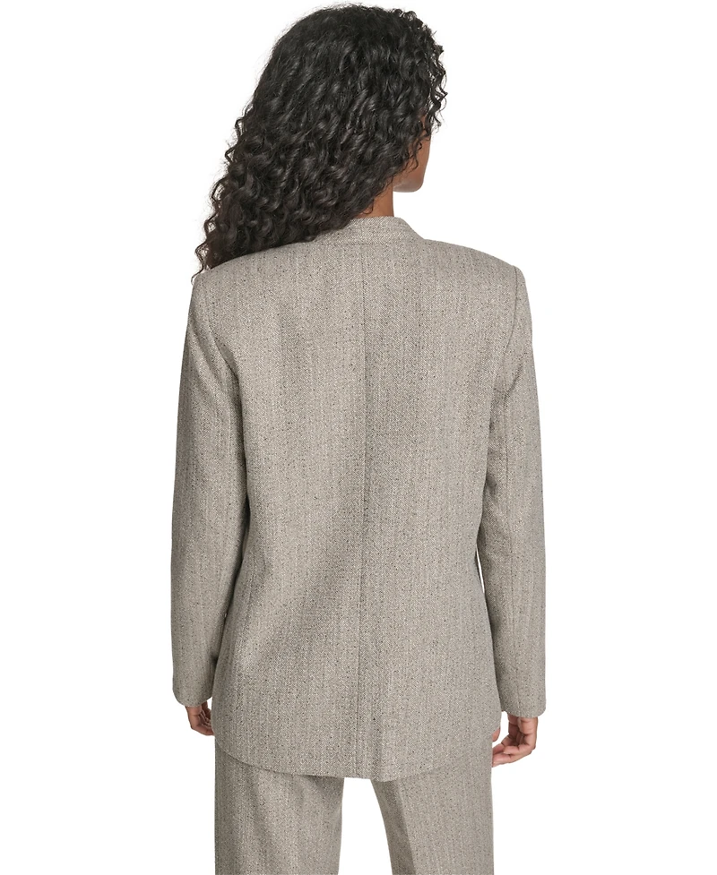 Calvin Klein Petite Novelty One Button Jacket