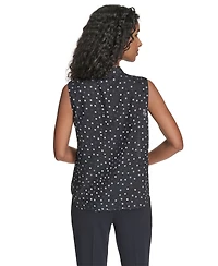 Calvin Klein Women's Textured Tie Neck Top