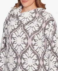 Ruby Rd. Plus Medallion Jacquard Sweater Knit Top