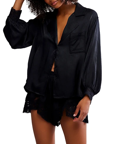 Free People Women's Midnight Muse Long Sleeve Sleepshirt