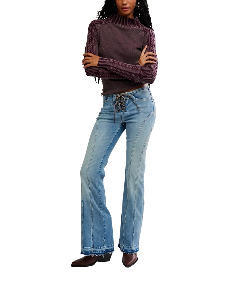 Free People Women's Breezy Long-Sleeve Sweater