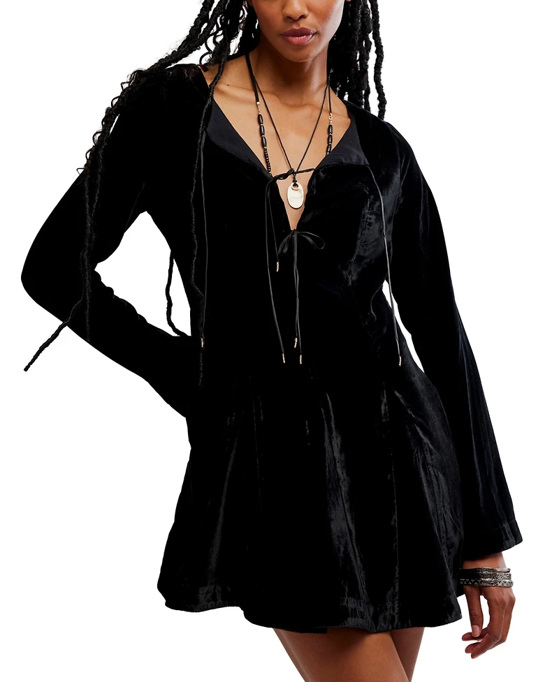 Free People Women's Linney V-Neck Mini Dress