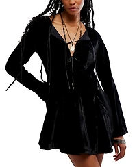 Free People Women's Linney V-Neck Mini Dress
