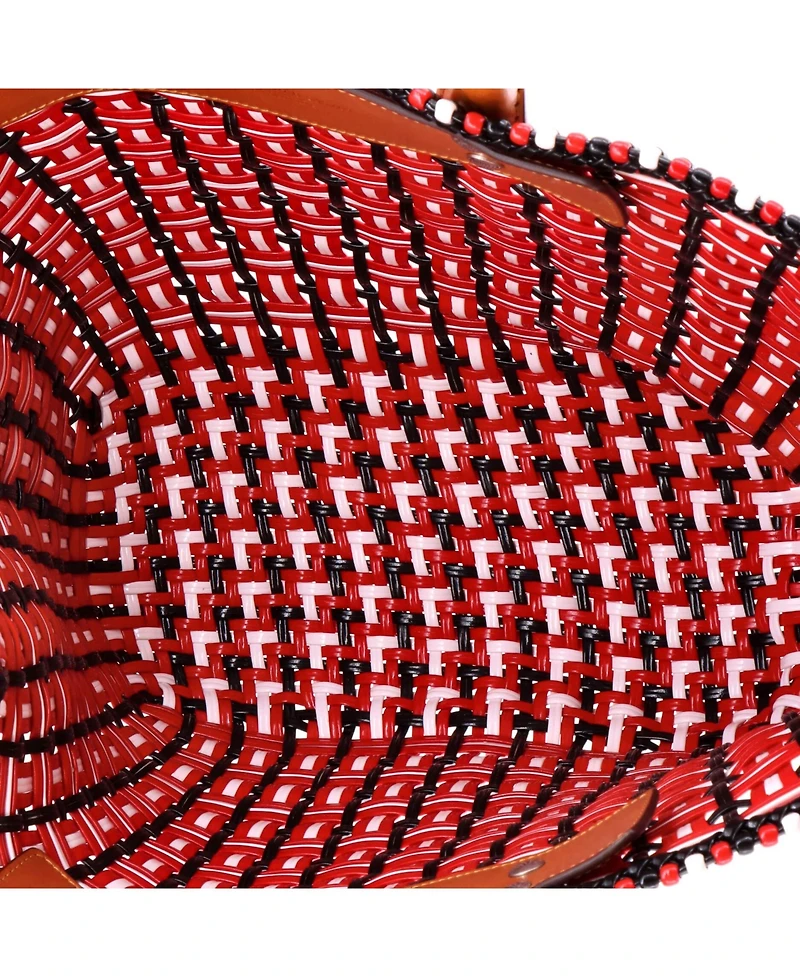 Pre-Owned Balenciaga Small Bistro Panier Bag Woven Faux Leather