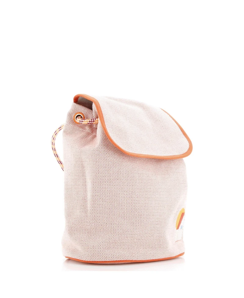 Pre-Owned Hermes Les Cabanes Backpack Embroidered Toile