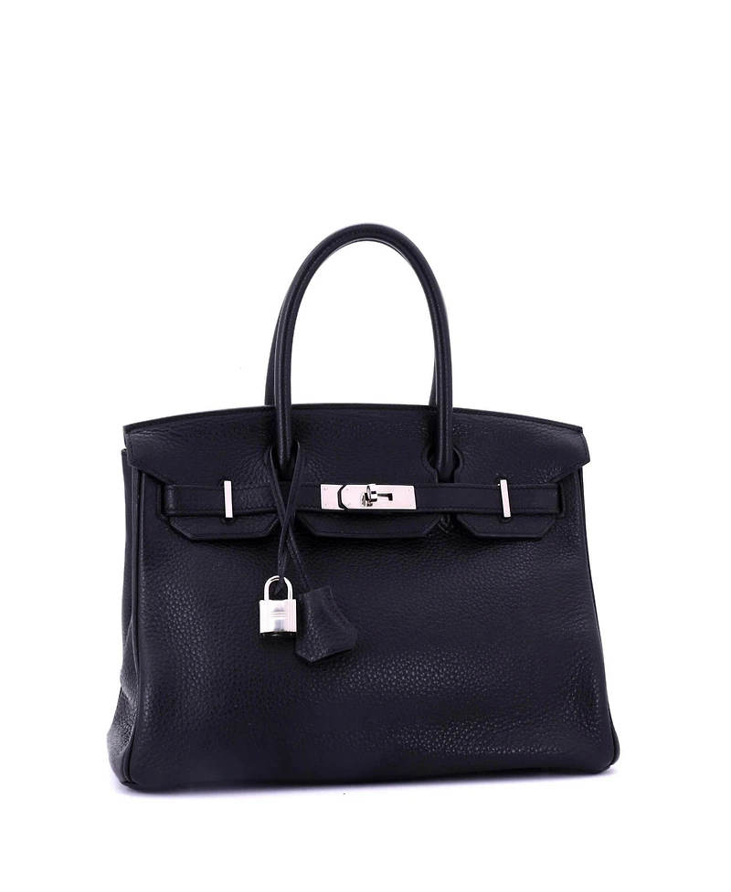 Pre-Owned Hermes Birkin Handbag Clemence with Palladium Hardware