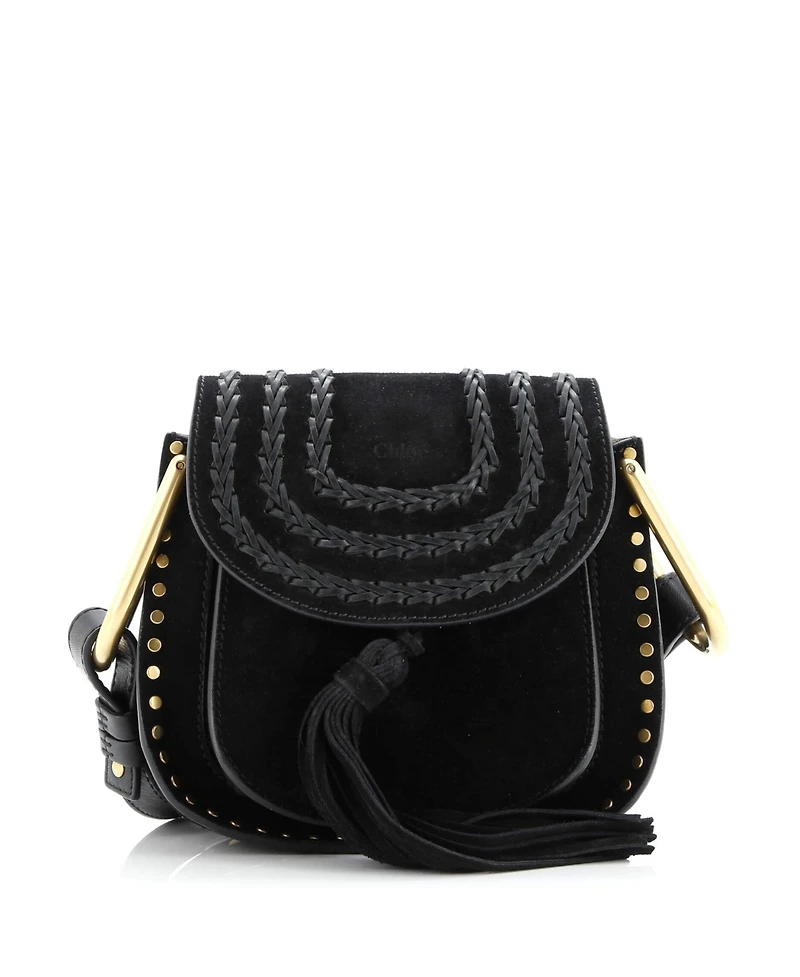 Pre-Owned Chloe Mini Hudson Handbag Whipstitch Suede