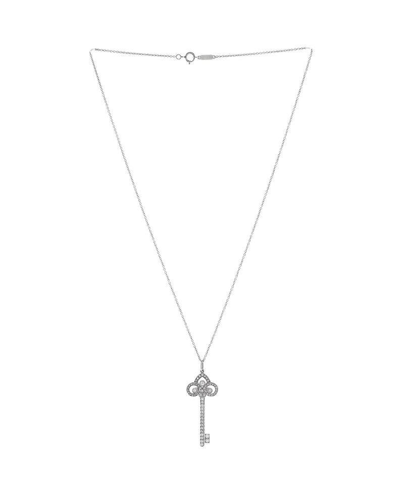 Pre-Owned Tiffany & Co Fleur de Lis Key Pendant Necklace