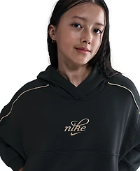 Nike Girls 7-16 Sportswear Boxy Long-Sleeve Hoodie