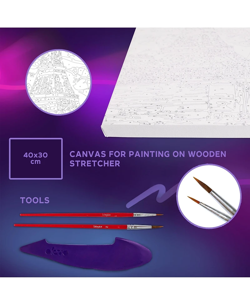 Wise Elk Okto Air-Dry Clay 3D Painting Kit – Greetings From Paris (11.8 x 15.7 in)