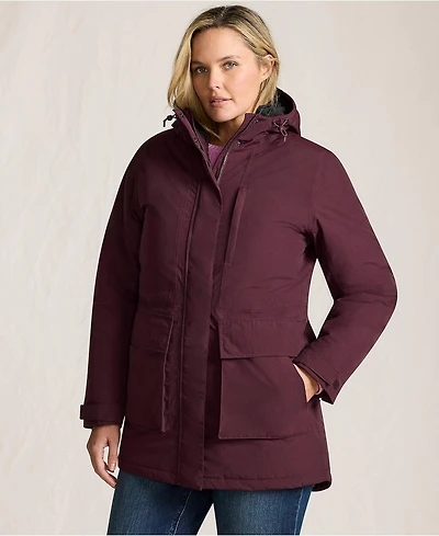 Lands' End Plus Size Squall Waterproof Insulated 3 in 1 Winter Parka