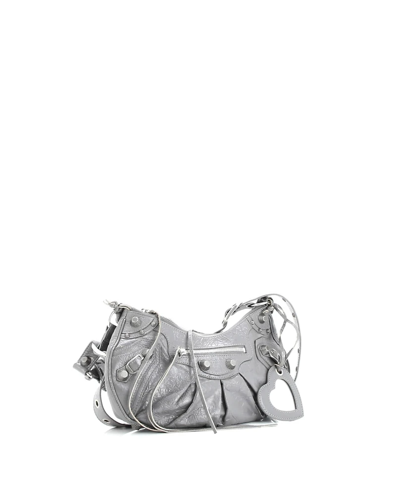 Pre-Owned Balenciaga Small Le Cagole Giant Studs Shoulder Bag Leather