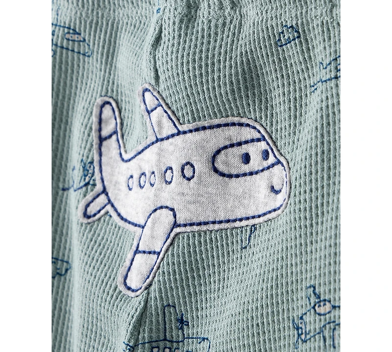 Carter's Baby Boys 3-Piece Airplane Print Long-Sleeve Bodysuit and Pants Set