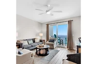 Sofucor 52-inch Modern Downrod Indoor Abs 5 Blades Led Light with Remote Control Support Six Speed Ajustable Ceiling Fan