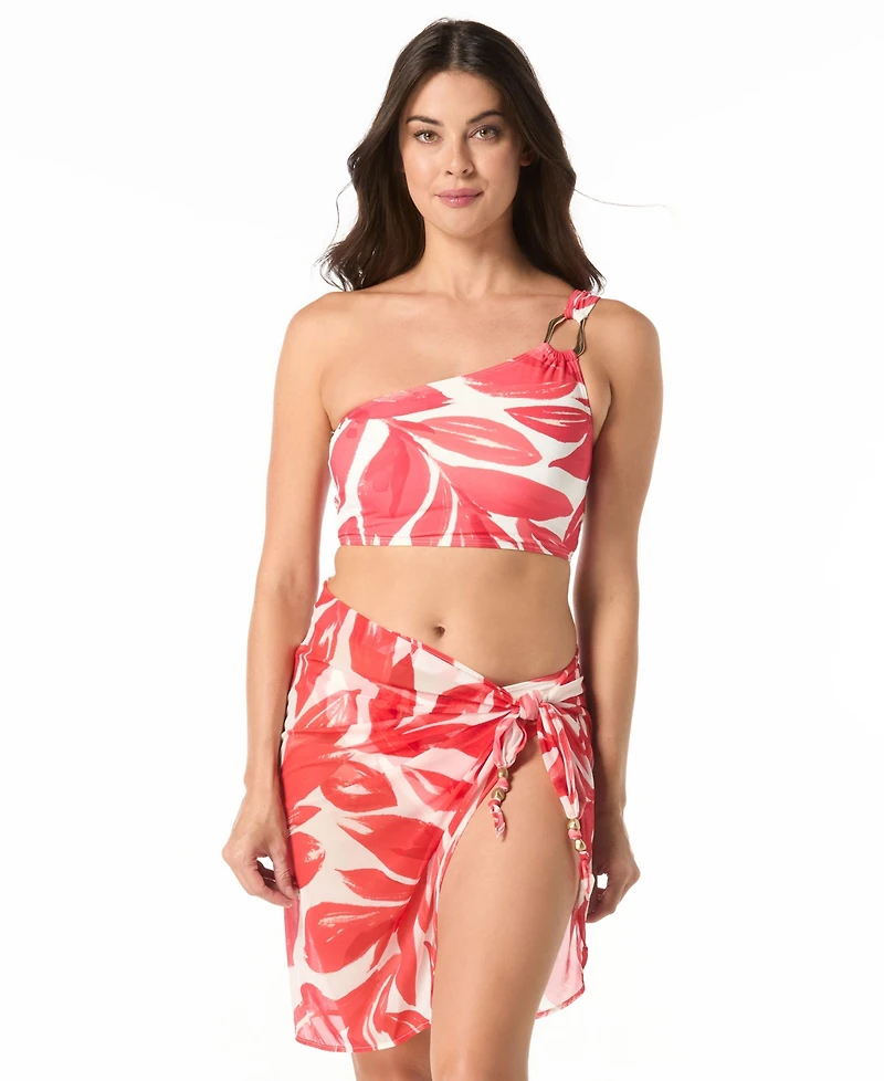 Carmen Marc Valvo Women's Printed One-Shoulder Top