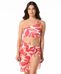 Carmen Marc Valvo Women's Printed One-Shoulder Top