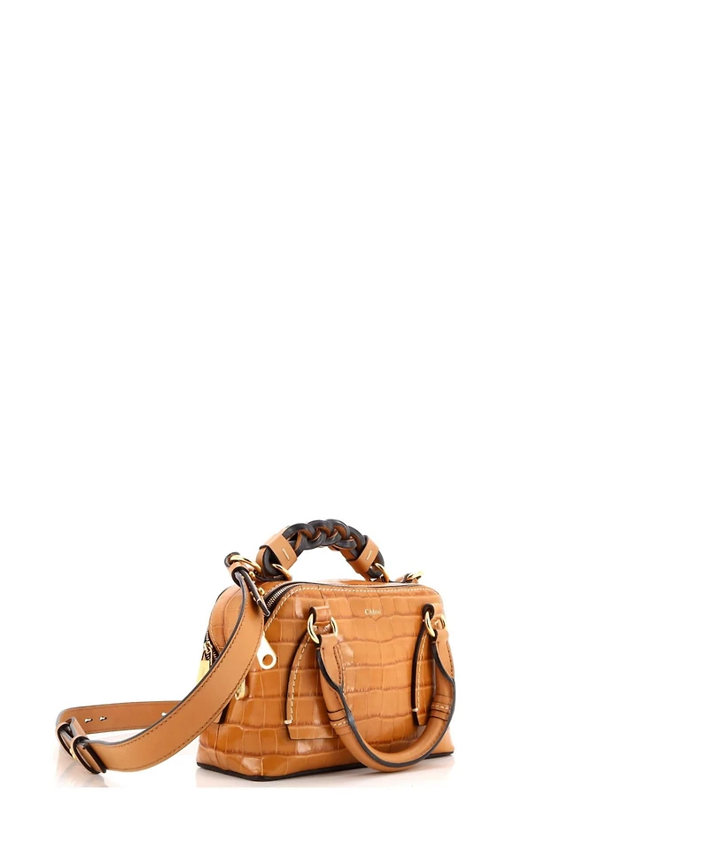 Pre-Owned Chloe Small Daria Bag Embossed Leather