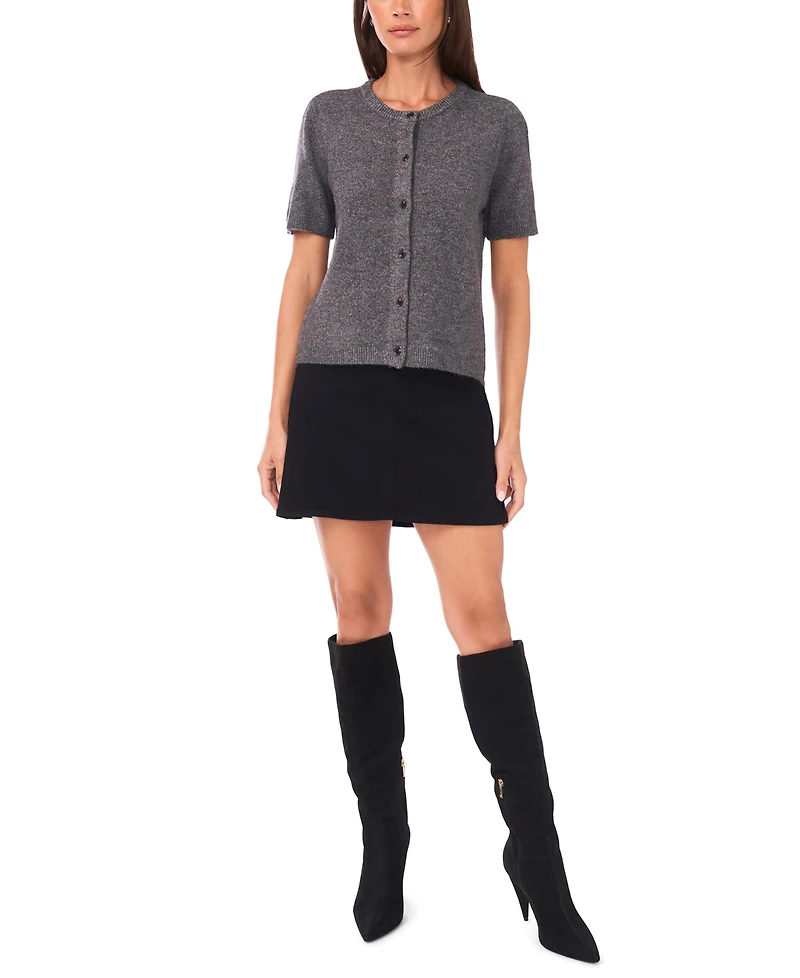 Vince Camuto Women's Crewneck Cropped Cardigan Sweater