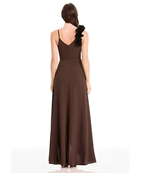 Dress the Population Women's Camelia Ruffled A-Line Maxi