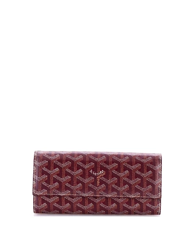 Pre-Owned Goyard Long Varenne Wallet Coated Canvas