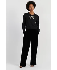 Chinti & Parker Women's Laura Whitmore Embellished Bow Sweater
