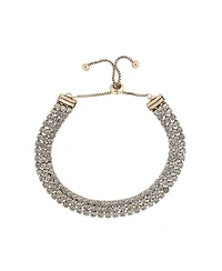 BCBGeneration Adjustable Triple Row Crystal Bracelet in Gold