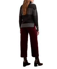 Tribal Women's Two Tone Turtleneck High Low Sweater