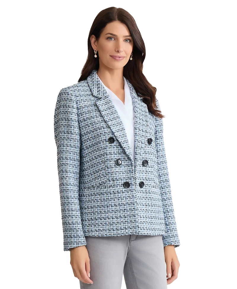 Jones New York Women's Double Breasted Long-Sleeve Jacket