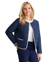 Jones New York Women's Quilted Long-Sleeve Jacket