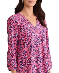 Jones New York Women's V-Neck 3/4-Sleeve Top