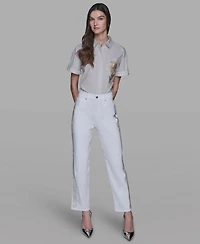 Karl Lagerfeld Paris Women's Stripe Detail Jeans