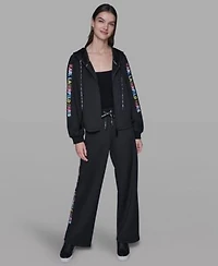 Karl Lagerfeld Paris Womens Logo Detail Jacket Logo Detail Joggers