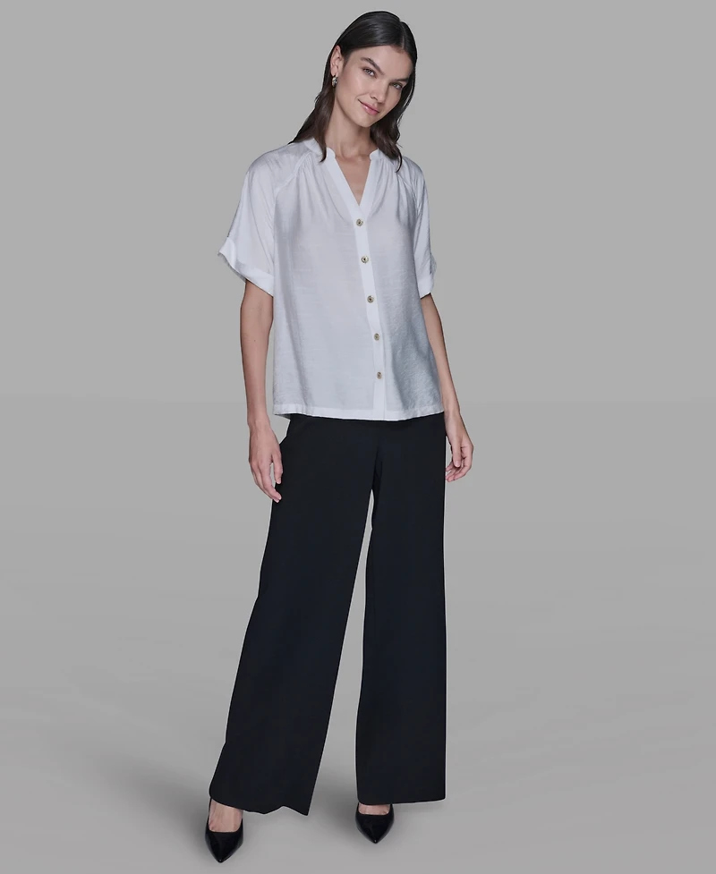 Karl Lagerfeld Paris Women's Drop Shoulder Top