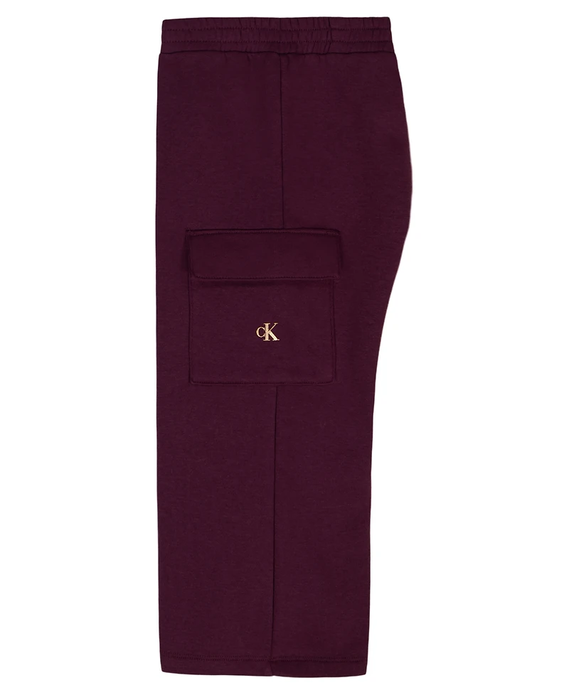 Calvin Klein Girls 4-6X 2-Piece Fleece Sweatshirt and Pants Set